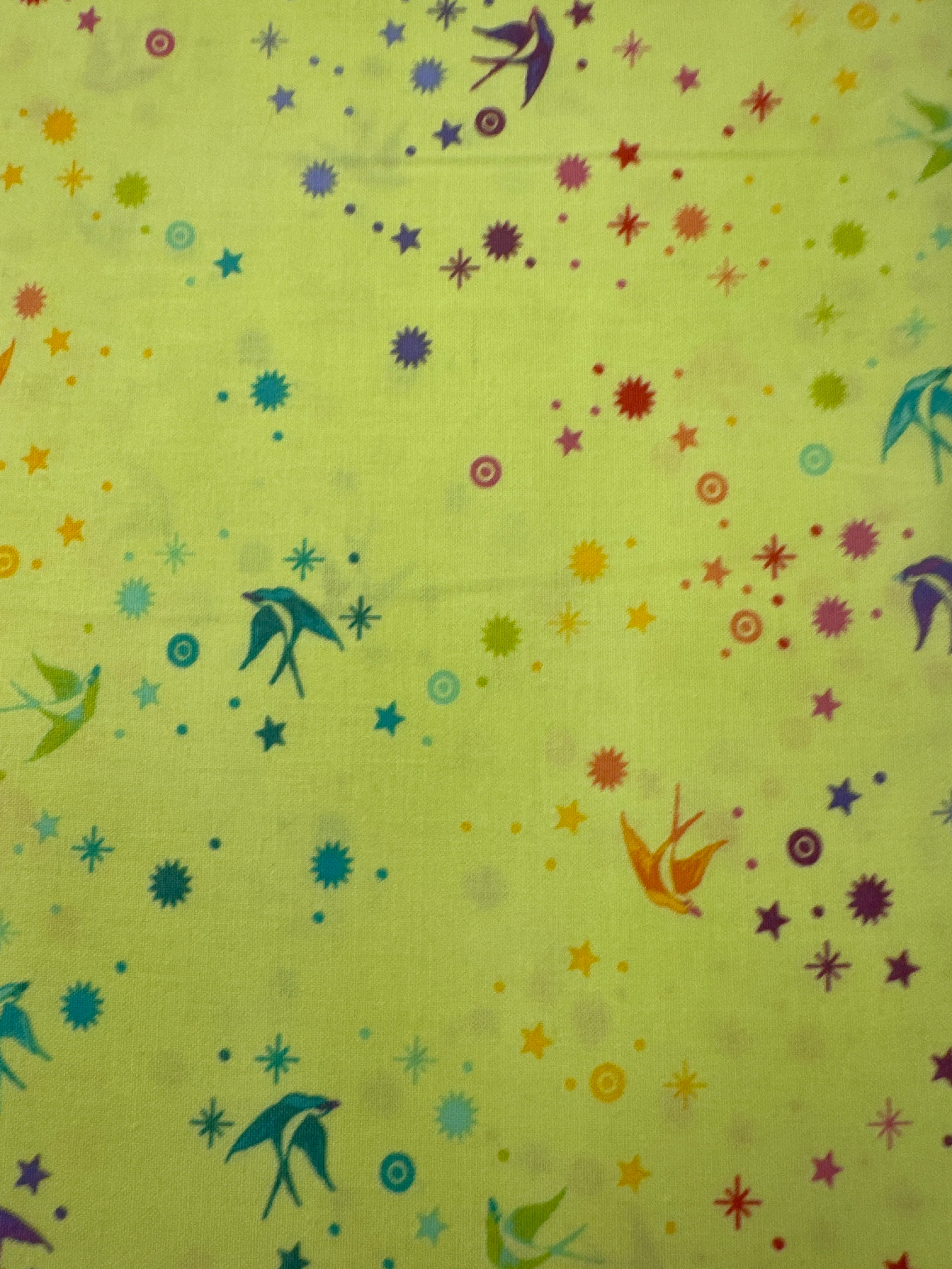 Tulas True Fairy Dust Lime green blender quilting fabric by Tula Pink for Free Spirit