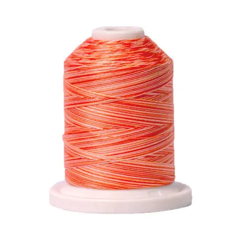 261 Orange Craze Signature Cotton Variegated Thread Mini Spool - 40WT American & Efird Signature
