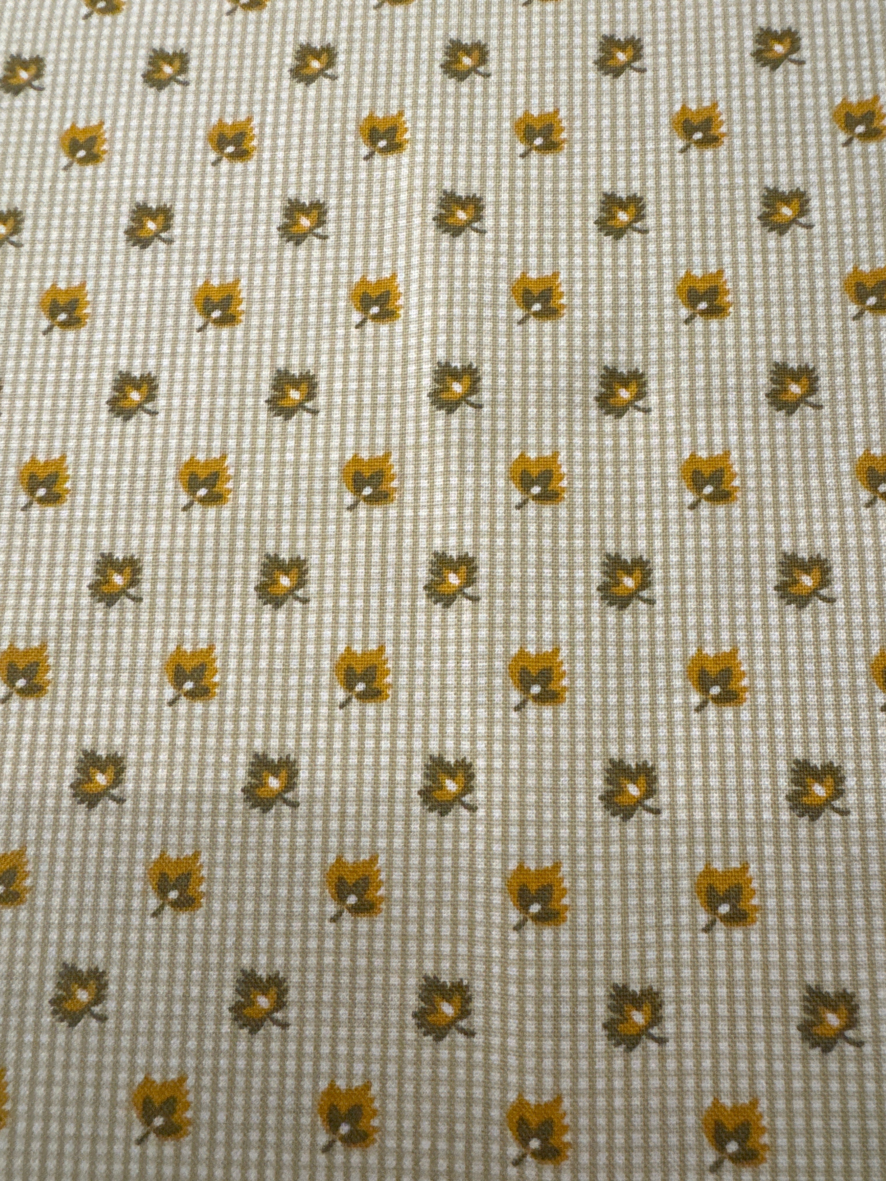 Spiced Cider Leafy Burlap novelty quilting fabric by Andover Fabrics