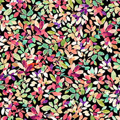 Quilting Treasures Jacqueline packed leaves quilting cotton fabric