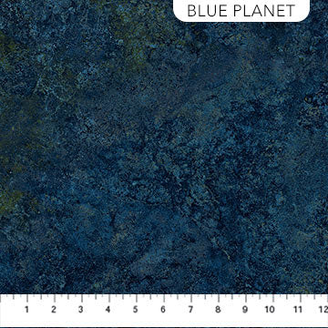 Northcott Stonehenge Eagle Pass Sienna Marble quilting fabric in Blue Planet