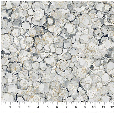 Northcott Midas Touch bubble texture light gray