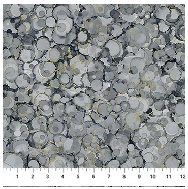Northcott Midas Touch bubble texture dark gray