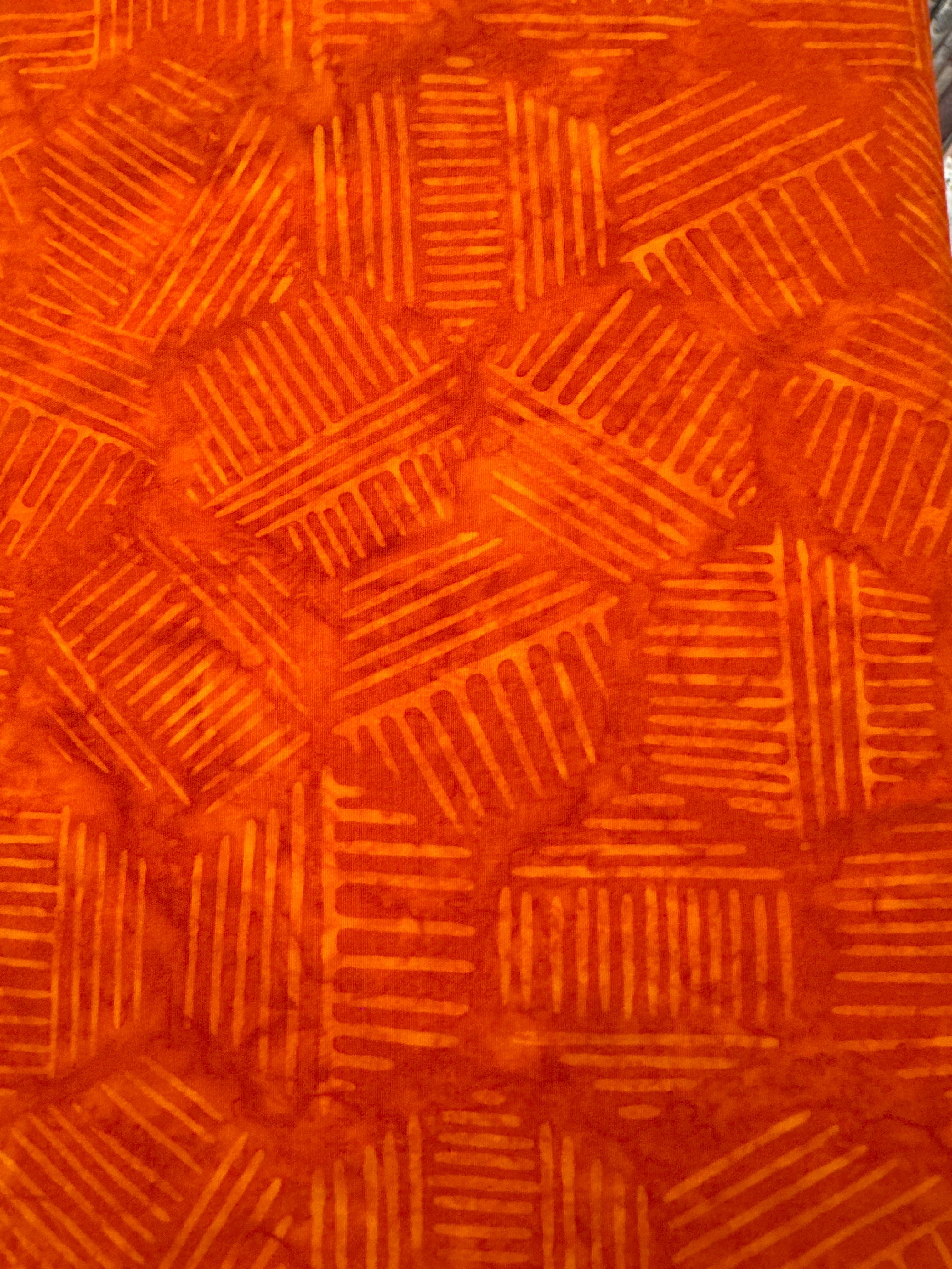 Hexies Pumpkin orange hexagon geometric quilting fabric by Blank Quilting