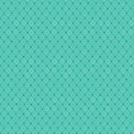 Wilmington Cocoa Sweet teal diamonds quilting cotton fabric