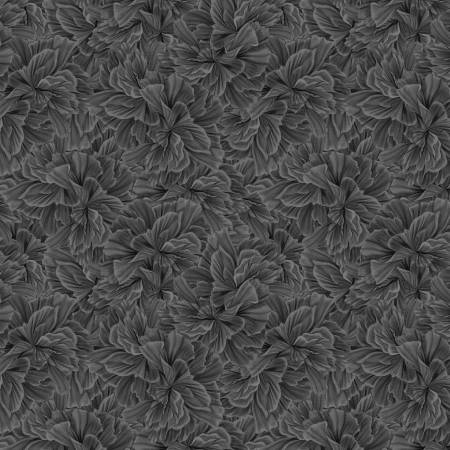 Wilmington Midnight Garden black petal texture quilting cotton fabric