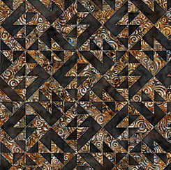 Quilting Treasures Paradox charcoal triangle geometric quilting cotton fabric
