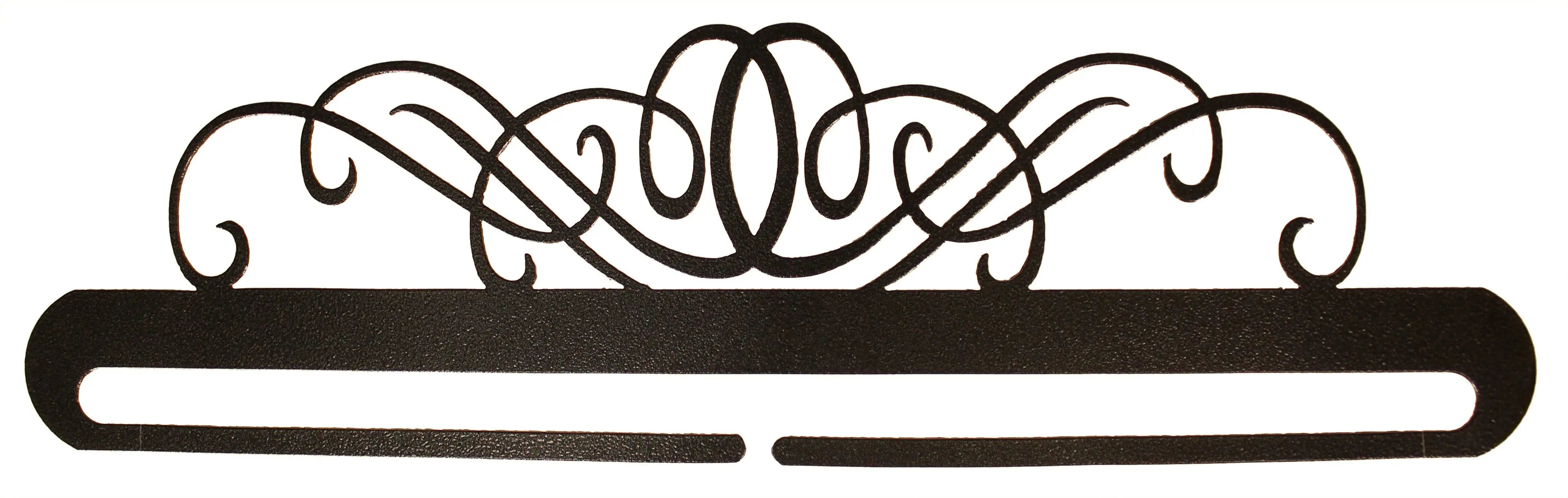 28in Windy Scroll Split Bottom Hanger Charcoal - Linda's Electric Quilters