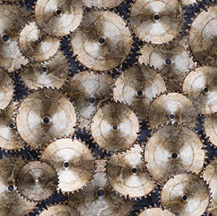 QT Fabrics Measure Twice circular saw novelty quilting cotton fabric