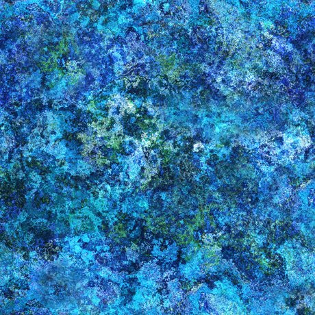 QT Fabrics Earthscapes double brushed poly knit fabric in Blue