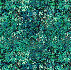 QT Fabrics Dragon Fyre dragon scale texture quilting cotton fabric in Blue Green