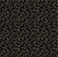 QT Fabrics Stallion Song swirls quilting cotton fabric in Black