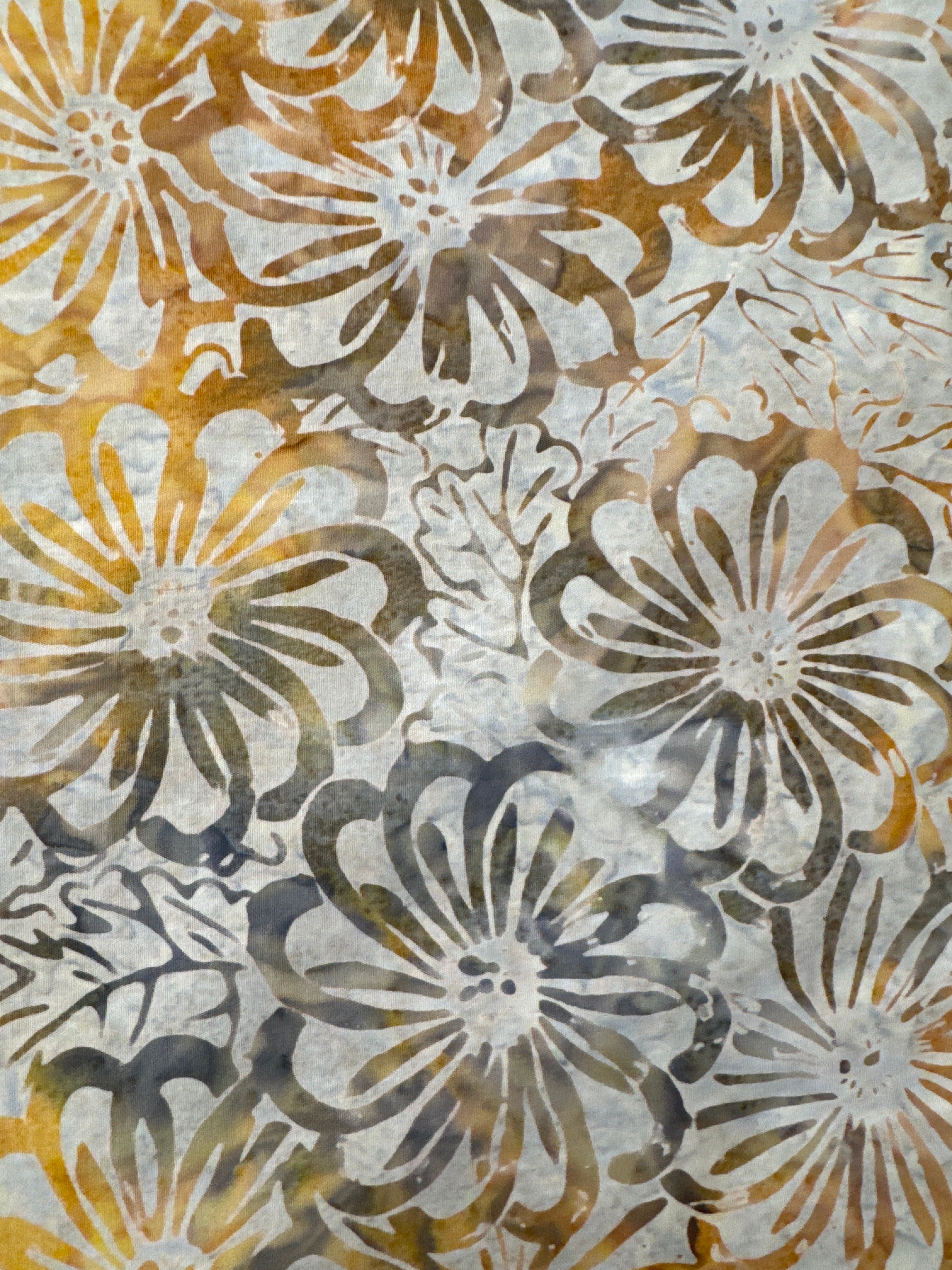 Tonga Haze Flowers batik quilting fabric by Timeless Treasures