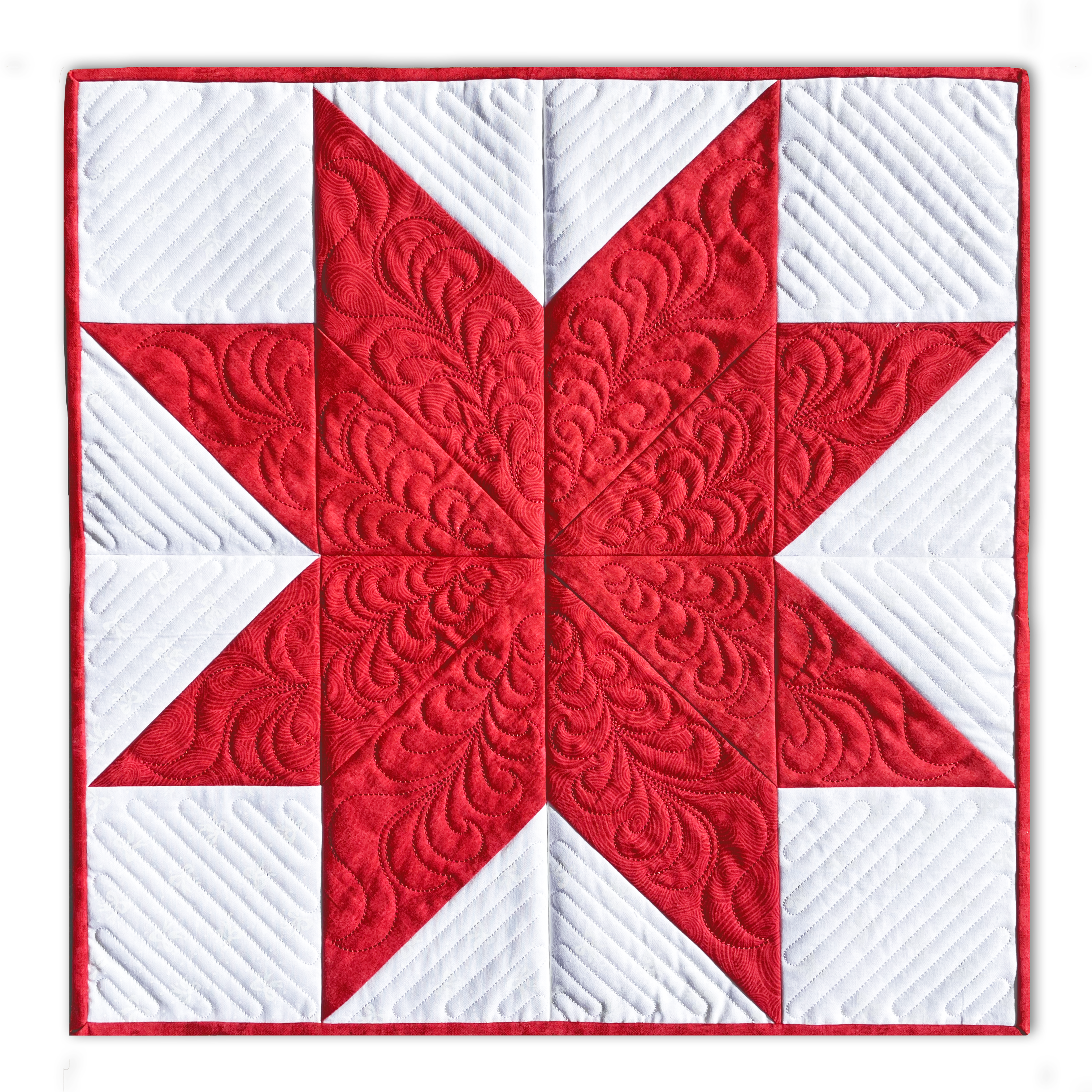 Poinsettia Quilt In-the-Hoop Machine Embroidery Set Pickle Pie Designs
