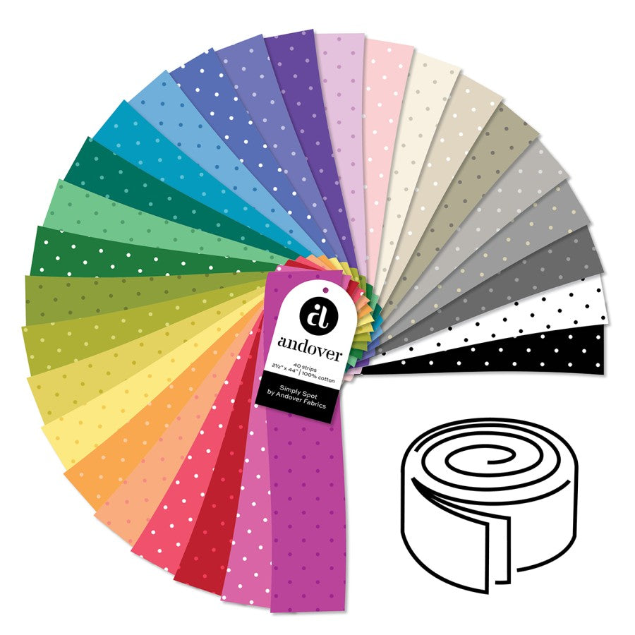 Simply Spot 2.5 Inch Strip Roll 40 Cuts Each