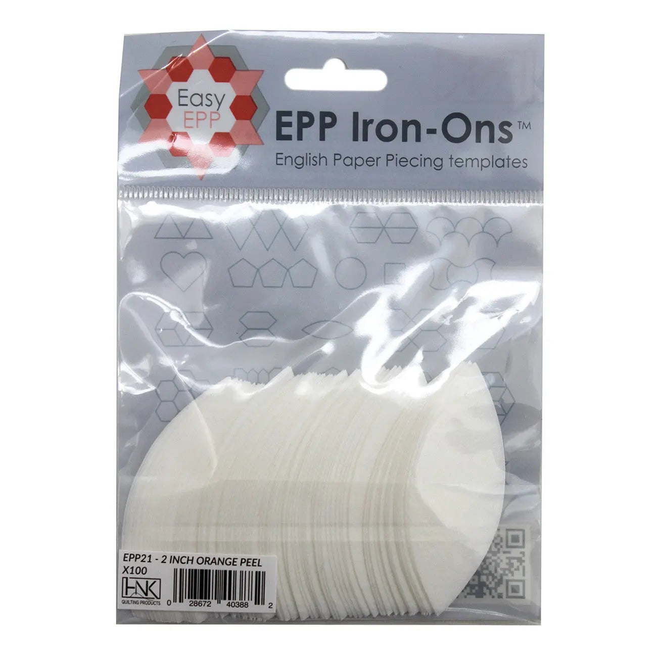2in Orange Peel EPP Iron-on x 100 - Linda's Electric Quilters