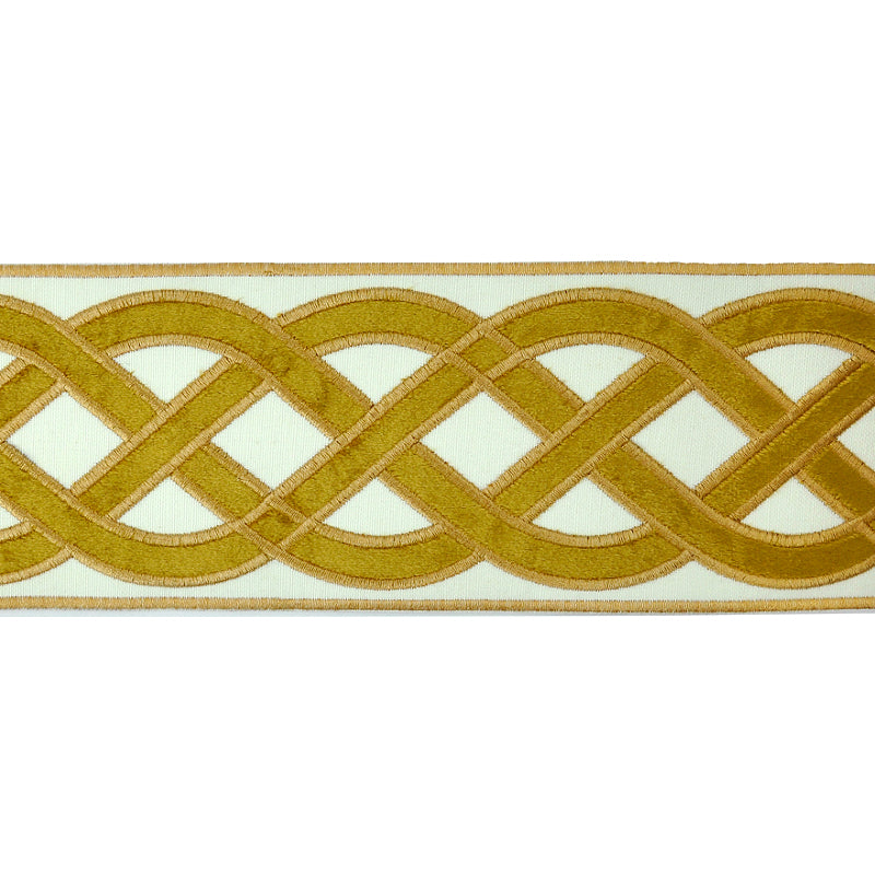 3 3/4-inch Velvet Embossed Decorative Trim Tape – 5 Yard Roll | Style BR-7526