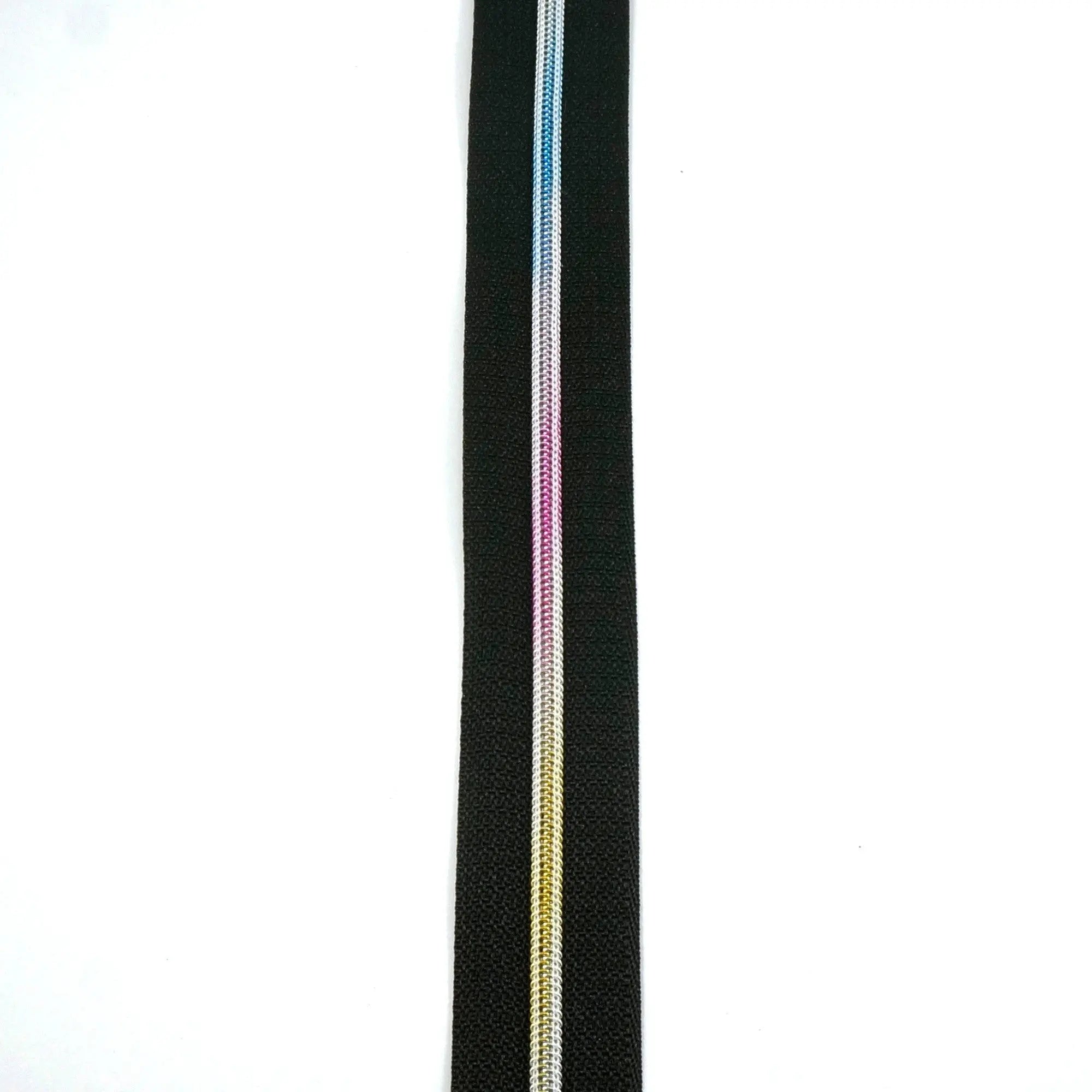 #3 Emmaline Zippers-by-the-Yard 3yds Black Rainbow Teeth Checker Distributor