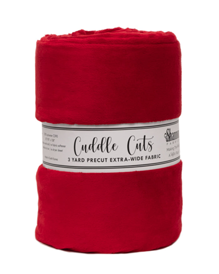 3 Yard Cuddle 110" Cut - Cardinal