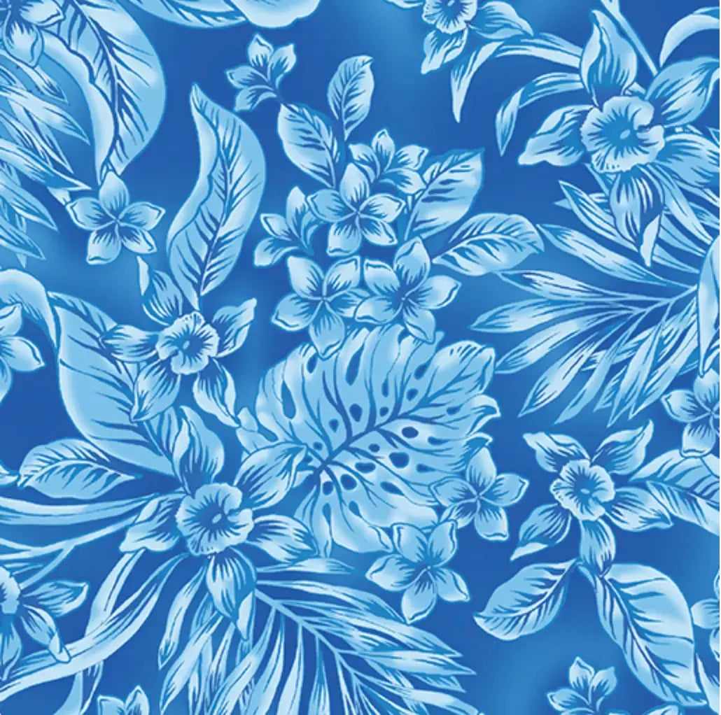 Blue True Oasis Cotton Wideback Fabric ( 1 2/3 Yard Pack ) - Linda's Electric Quilters
