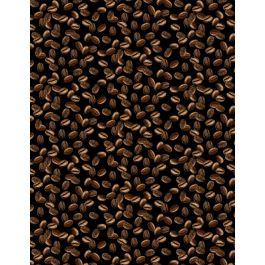Wilmington Coffee Always black coffee beans novelty quilting cotton fabric