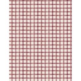 Wilmington Rooster ivory and red plaid quilting cotton fabric