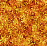 Resplendent Orange Leaf Blender quilting fabric by Quilting Treasures