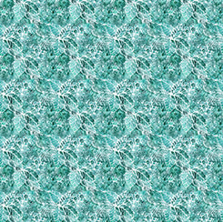 Quilting Treasures Kindred Spirits batik leaves quilting cotton fabric in Jade