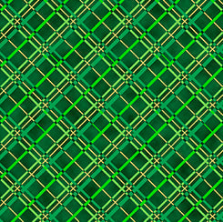 Quilting Treasures St Paddys Cheer biased plaid quilting cotton fabric in Green