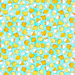 Quilting Treasures Hoppy Easter Chicks quilting cotton