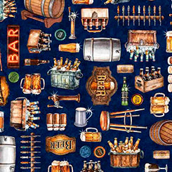 Quilting Treasures Brewmaster Everything Beer quilting cotton