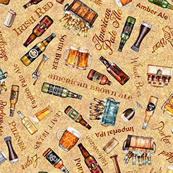 Quilting Treasures Brewmaster Beer Toss quilting cotton