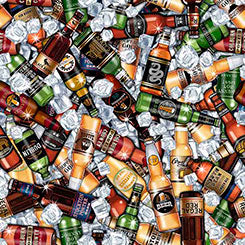 Quilting Treasures Brewmaster Beers on Ice quilting cotton
