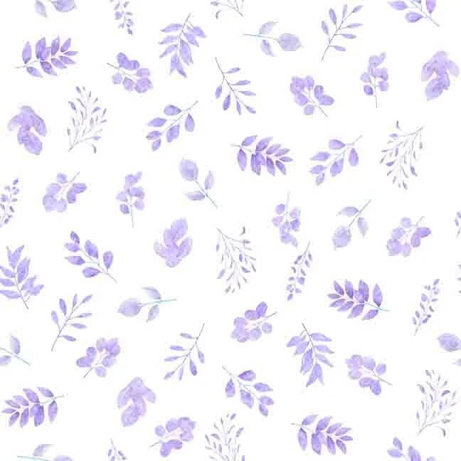 Hunny Bunny - Sprigs - Lilac 44" / 45" Fabric Per Yard