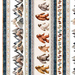 Quilting Treasures Bigfoot Border Stripe quilting cotton 30992-X