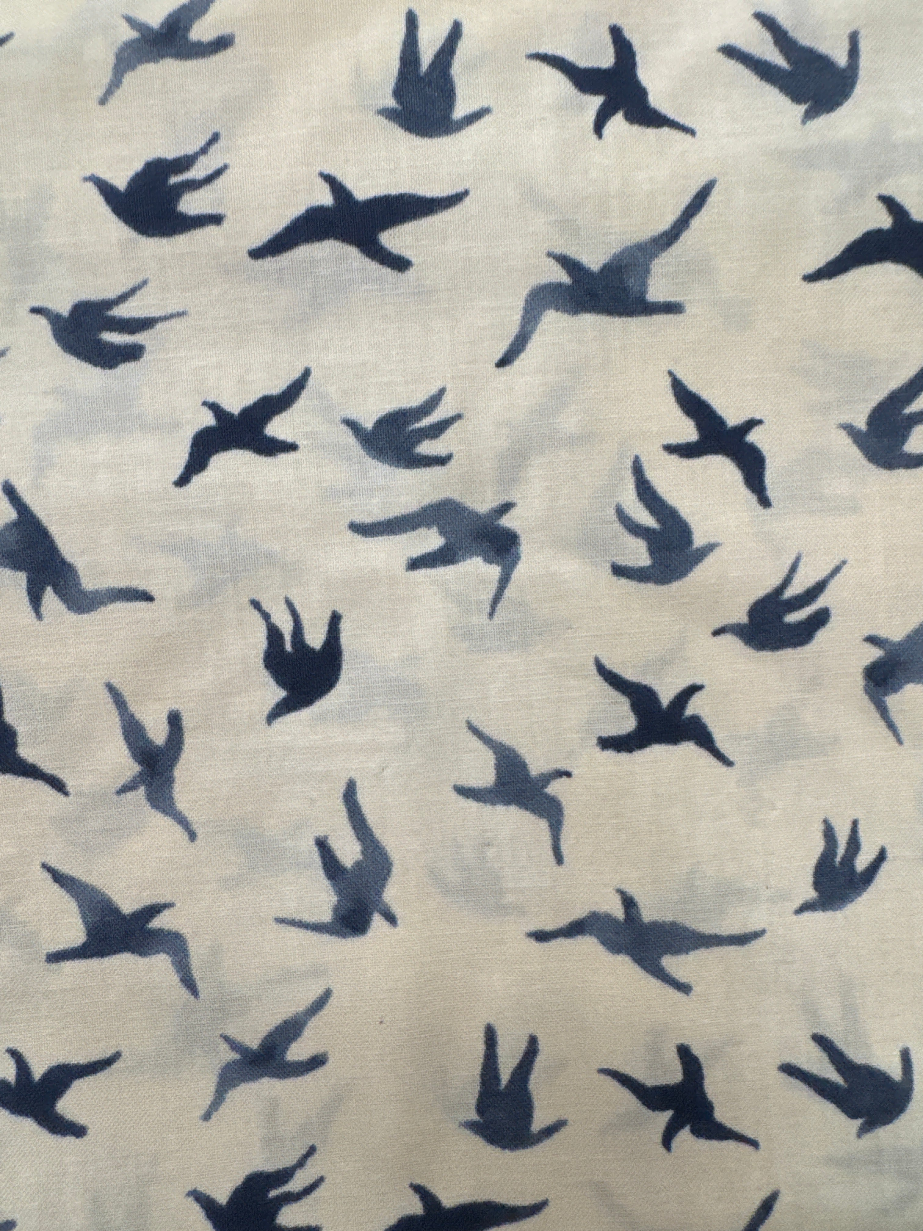 To The Sea Seagull Silhouettes Cream novelty quilting fabric by Moda