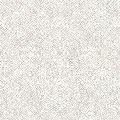 Quilting Treasures Santa's Workshop Snowflakes quilting fabric in Light Gray