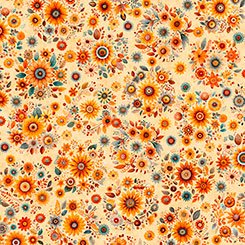 Harvest Hollow Fall Bouquets Wheat quilting fabric by Quilting Treasures