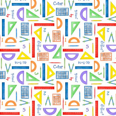 Wilmington Math Supplies White quilting fabric