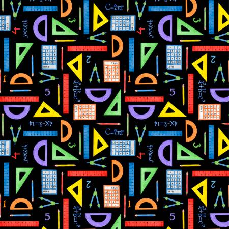 Wilmington Math Supplies Black quilting fabric