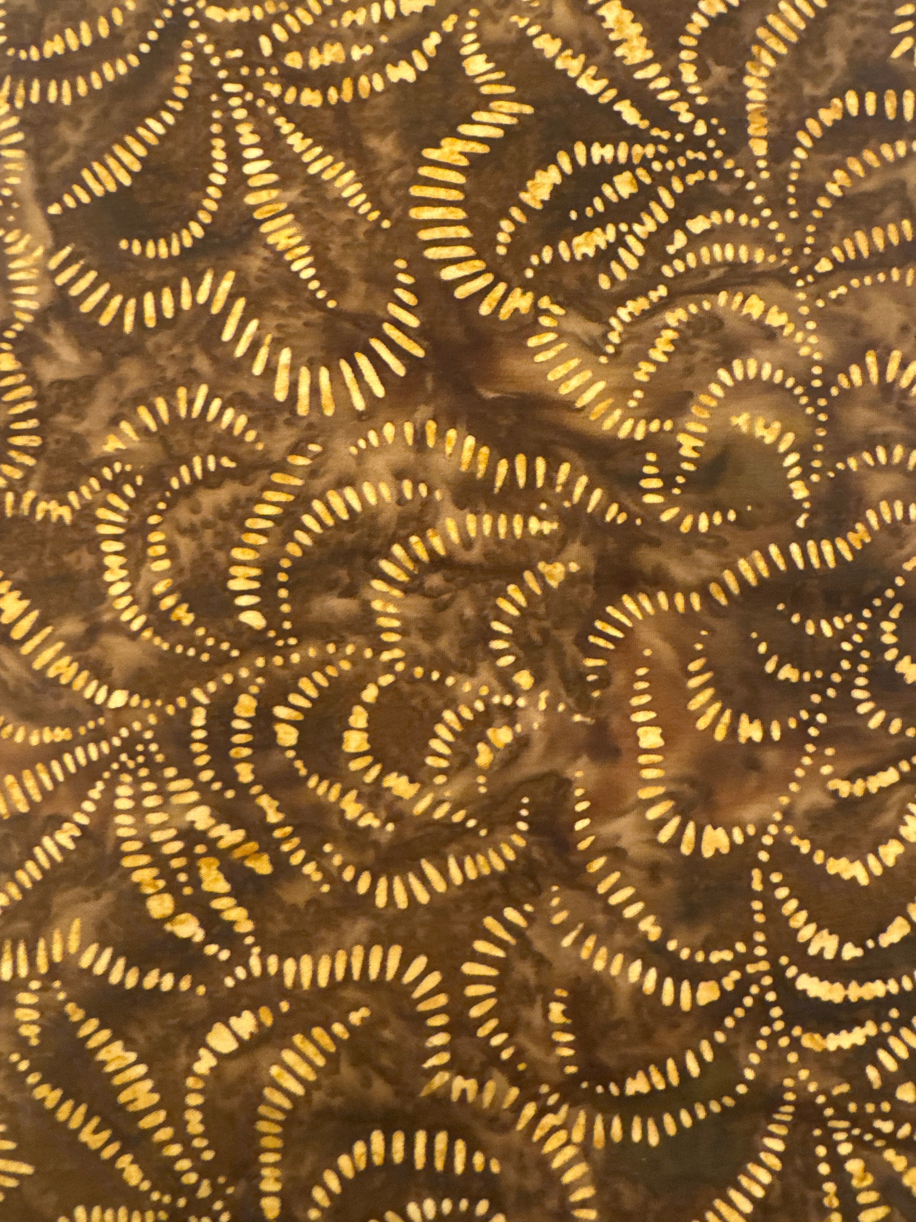 Jungle Dreams Acorn brown tropical quilting fabric by Robert Kaufman