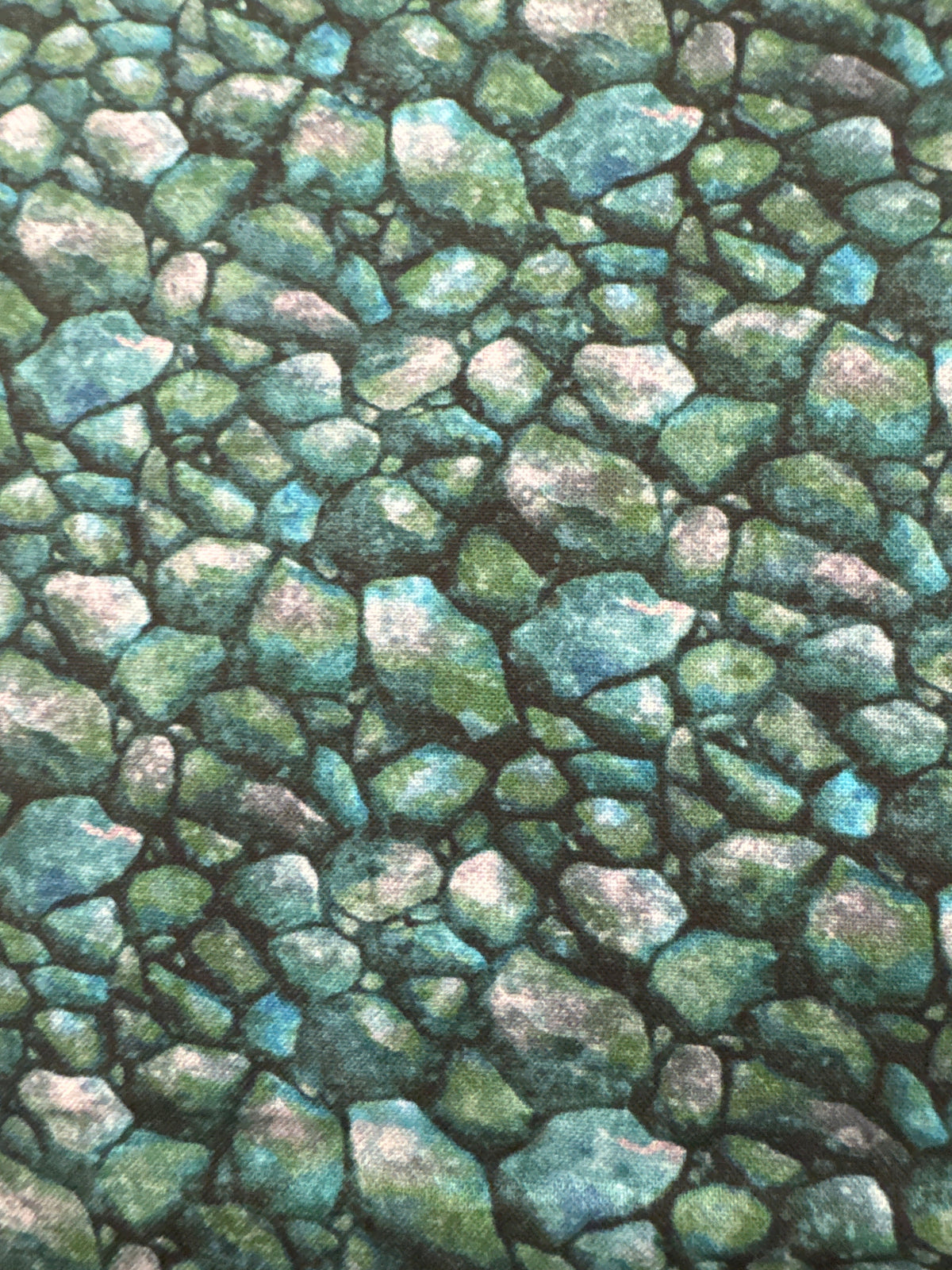 Stonehenge Migration Light Teal Rocks blender quilting fabric by Northcott