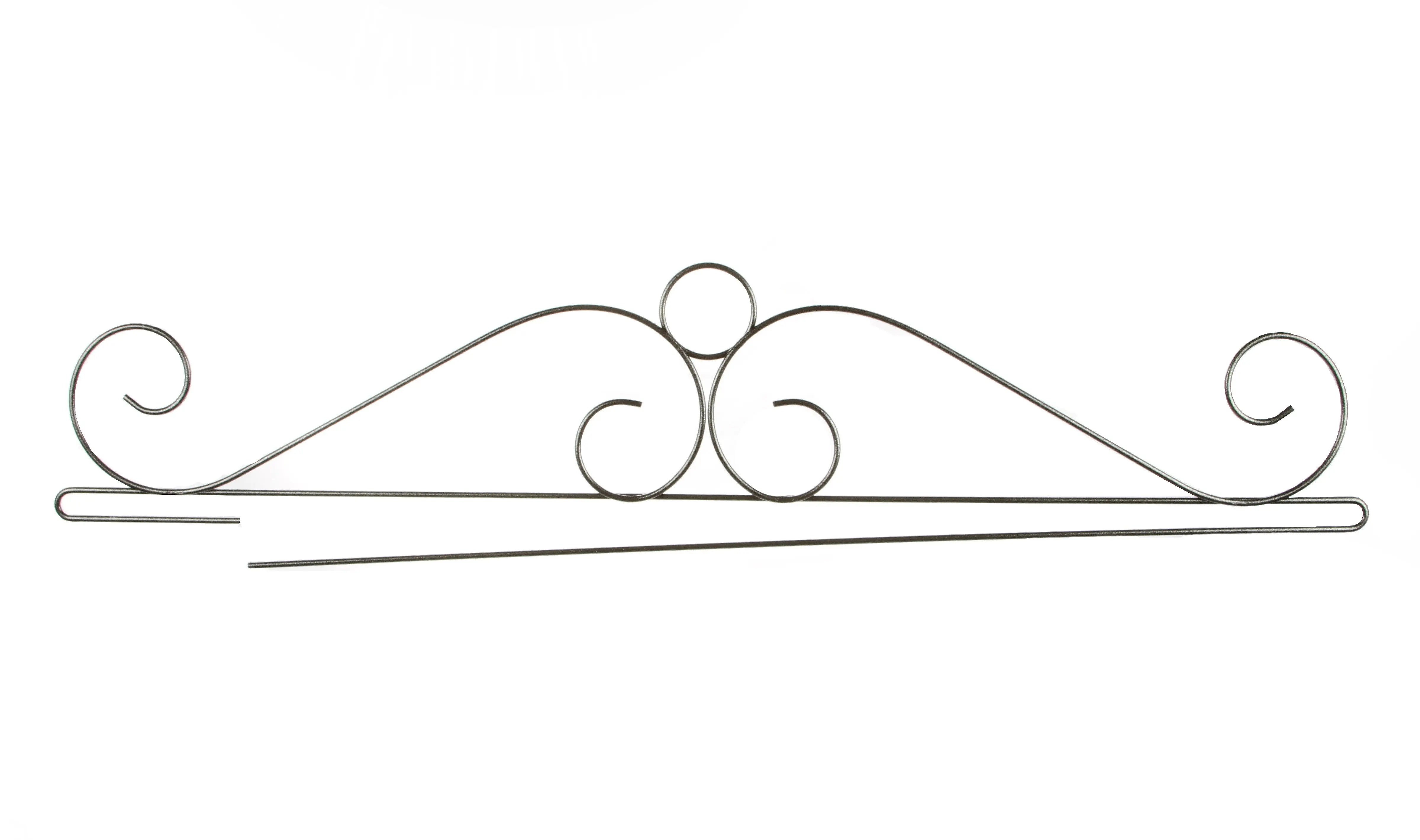 36 Inch Wire Scroll Split Bottom, Charcoal - Linda's Electric Quilters