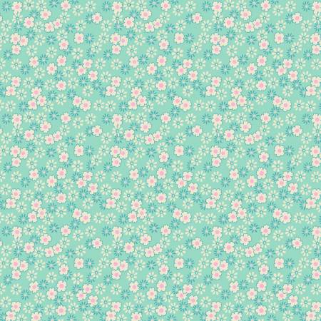 Nana Mae V Aqua blender quilting fabric by Henry Glass
