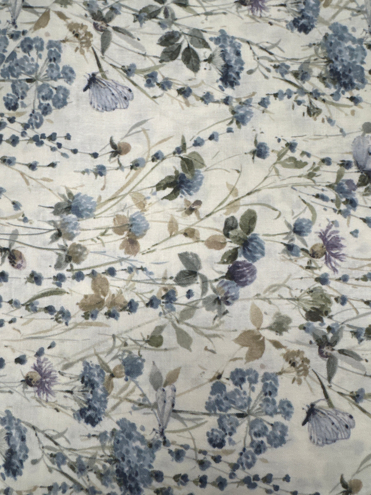 Ivory Packed Floral quilting fabric by Wilmington Prints