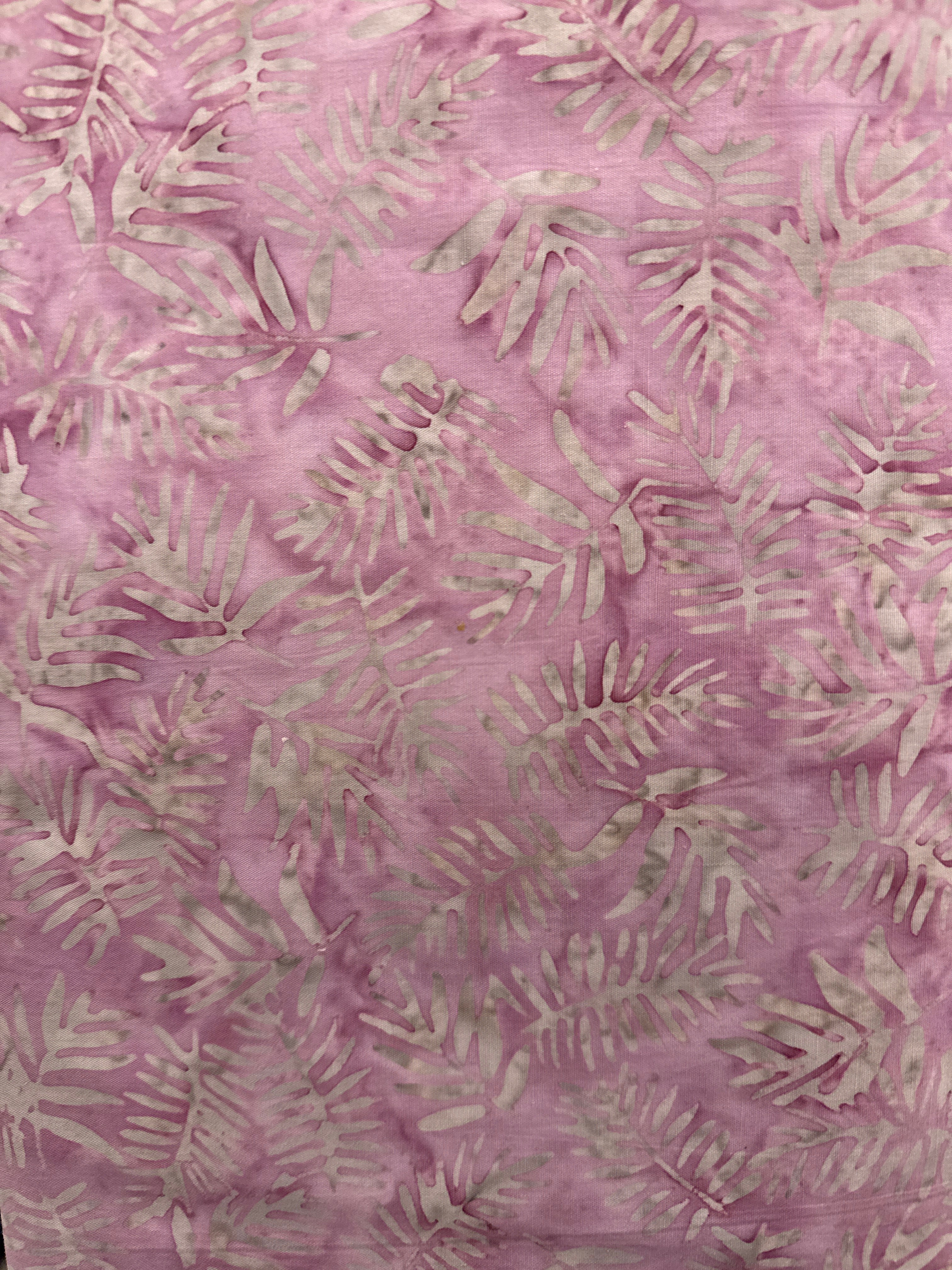 Andover Taupe Leaves on Dusty Rose quilting fabric