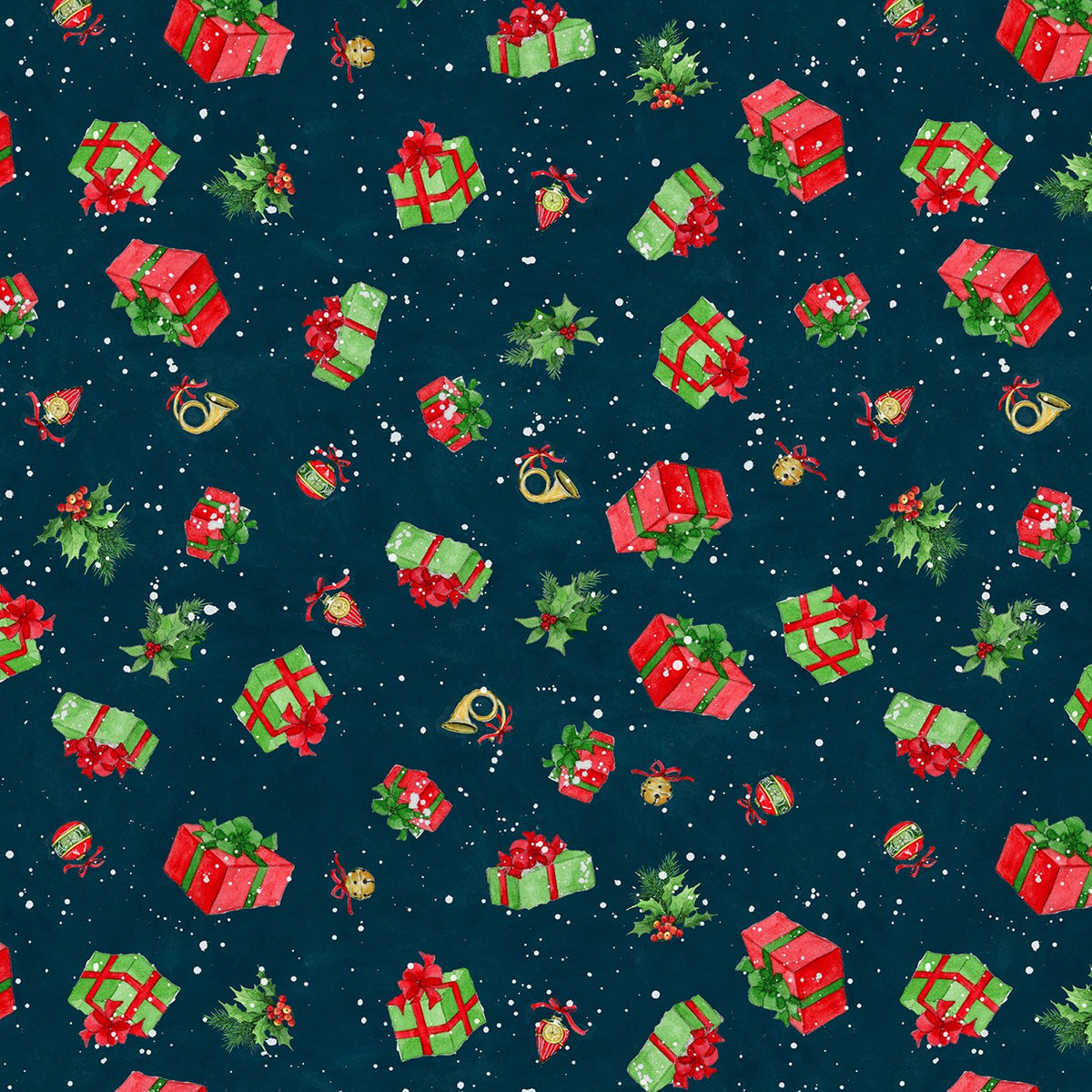 Wilmington Prints Fabric Winter Hollow 493 Cotton 44"/45" Fabric Per Yard