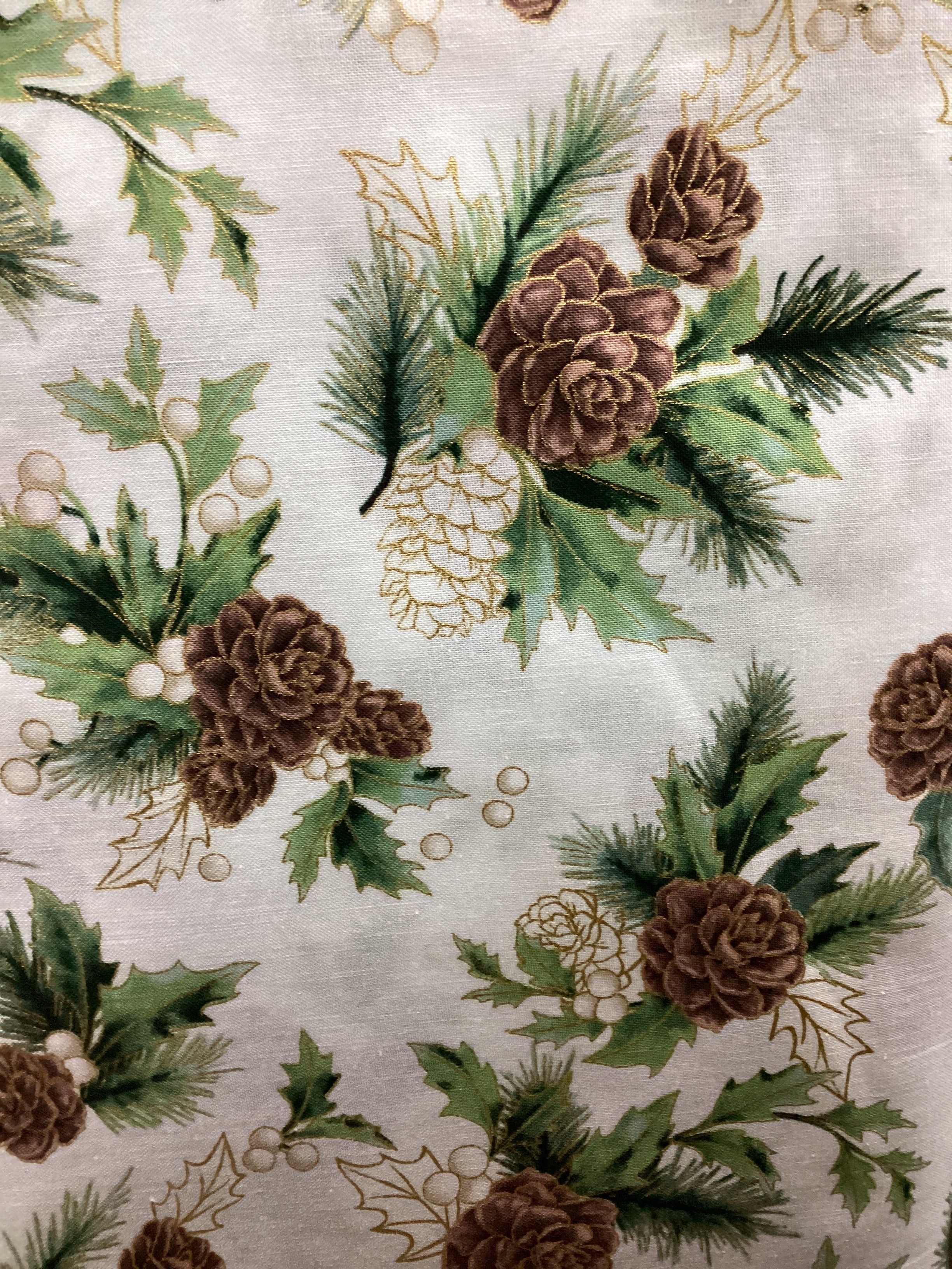 Hoffman Ivory Pinecones quilting fabric