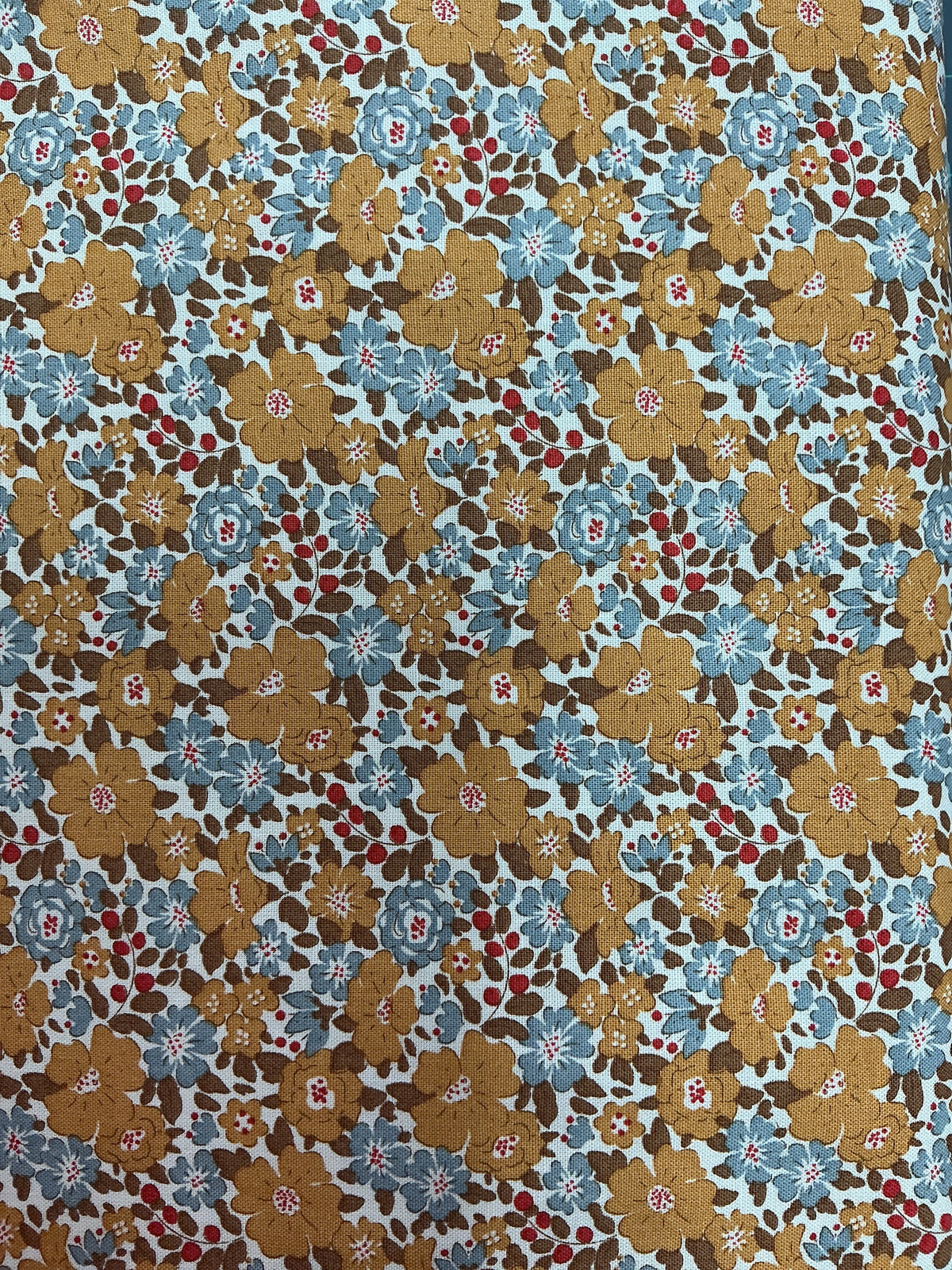 Autumn Harper Saffron floral quilting fabric by Tilda