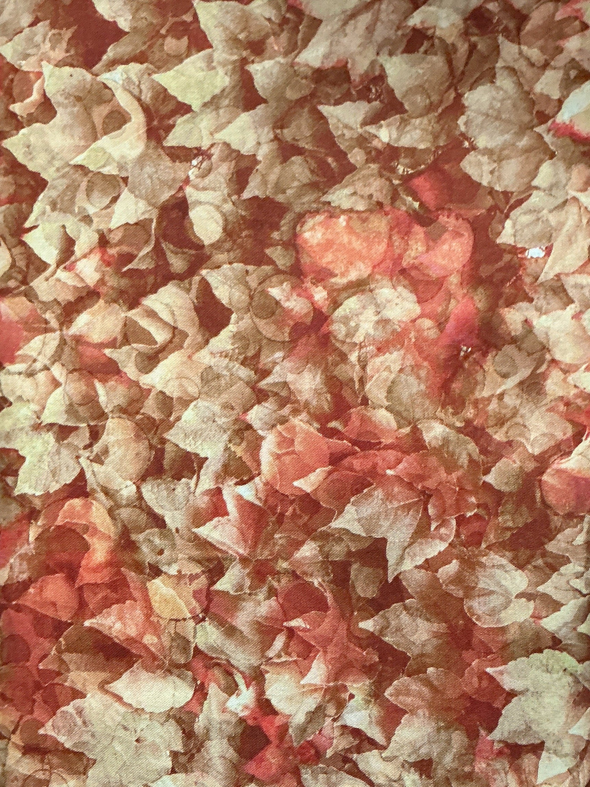 Autumn Breeze Light Rust Layered Leaf novelty quilting fabric by Northcott